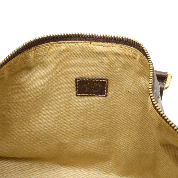 GUCCI Gucci Old Sherry Line Handbag Boston Bag Coated Canvas Leather Beige Da... - Picture 7 of 8